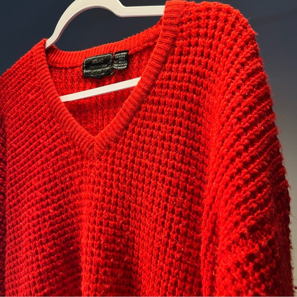 Vintage Sears red knit sweater - Picture 3 of 6
